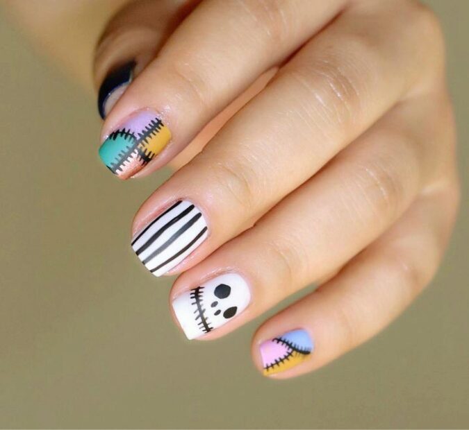 Spooky nails by Jahaira @simplyjary
