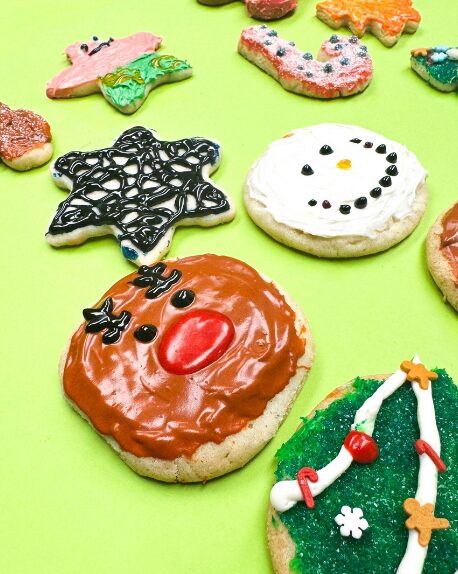 image of homemade chrismas theme cookies