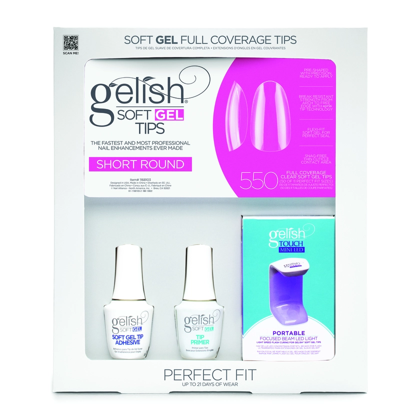 Gelish Soft Gel&trade; Kit Short Round (550CT) 