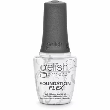 Gelish Foundation Flex Soak-Off Rubber Base Nail Gel - Clear, 0.5 fl oz.