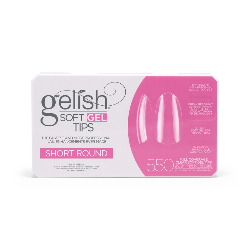 Gelish Soft Gel&trade; Short Round Tips (550CT)