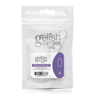 Gelish Soft Gel&trade; - Tips Refill - Medium Round - Size 4 - 50CT - 1168109 