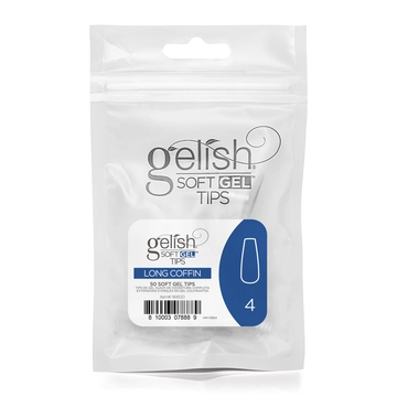 Gelish Soft Gel™ - Tips Refill - Long Coffin- Size 4 - 50CT- 1168120