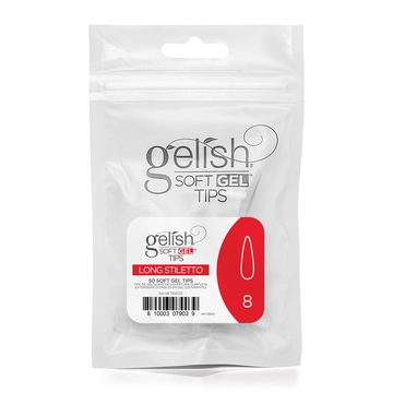 Gelish Soft Gel™ - Tips Refill - Long Stiletto- Size 8 - 50CT- 1168135