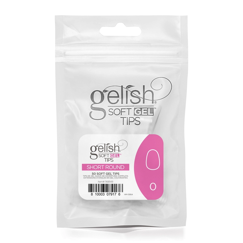 Gelish Soft Gel&trade; - Tips Refill - Short Round- Size 0 - 50CT- 1168149