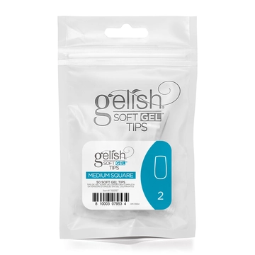 Gelish Soft Gel™ - Tips Refill - Medium Square- Size 2 - 50CT- 1168187