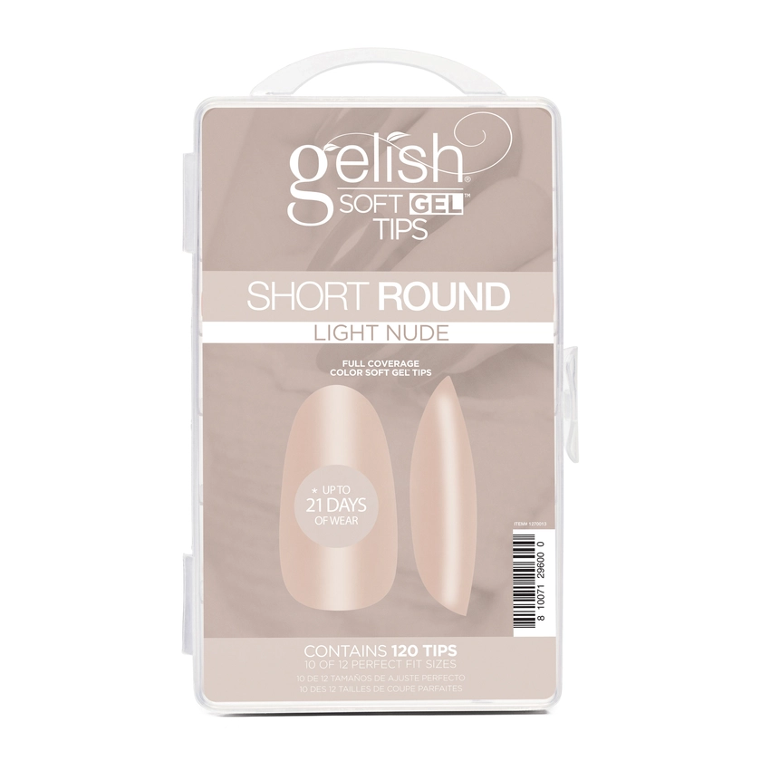 Soft Gel&trade; Tips - Light Nude Short Round 120CT