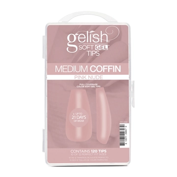 Soft Gel&trade; Tips - Pink Nude Medium Coffin 120CT