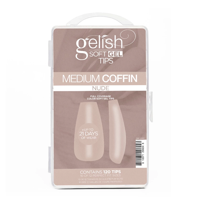 Soft Gel Tips - Nude Medium Coffin 120CT