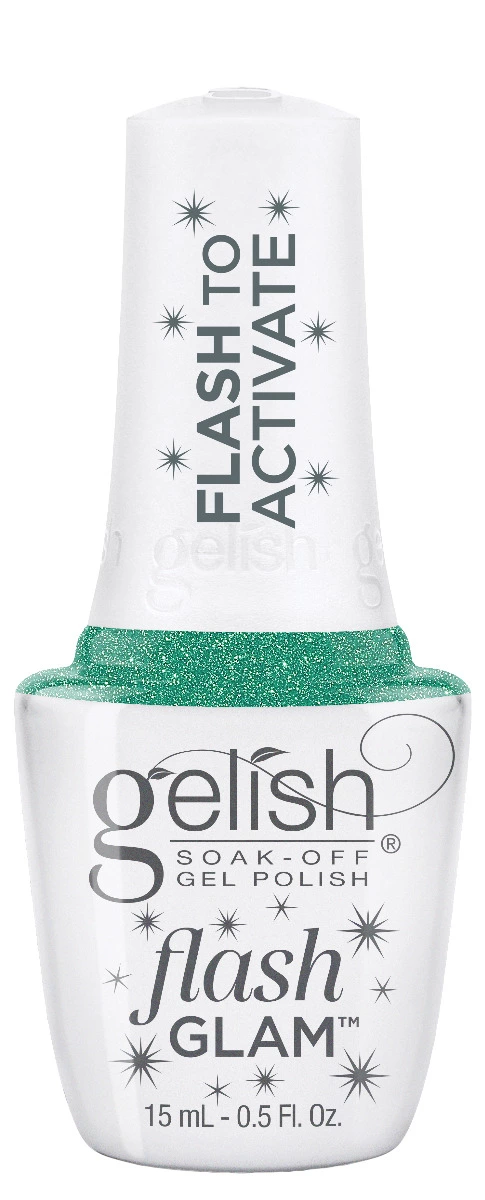 Gelish Flash Glam Mint To Sparkle Glitter Gel Polish, 0.5 fl oz.