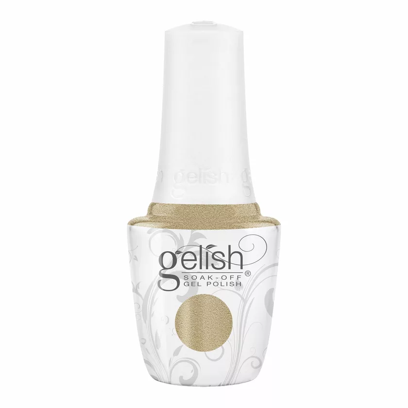 Gelish Soak-Off Gel Polish Gilded In Gold, 0.5 fl oz. GOLD METALLIC