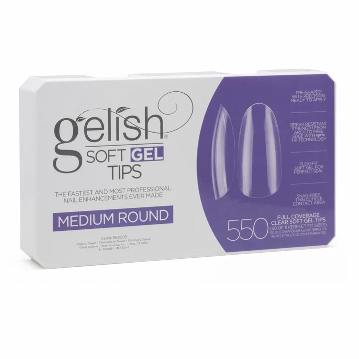 Gelish Soft Gel Medium Round Tips (550CT)