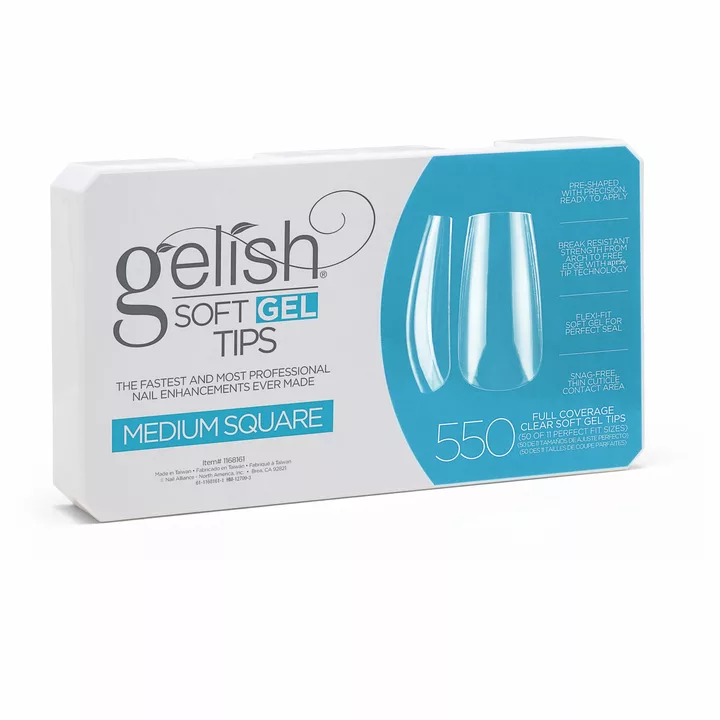 Gelish Soft Gel Medium Square Tips (550CT) 