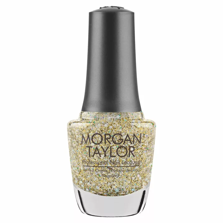 Morgan Taylor Grand Jewels Nail Lacquer, 0.5 oz. GOLD HOLOGRAPHIC GLITTER