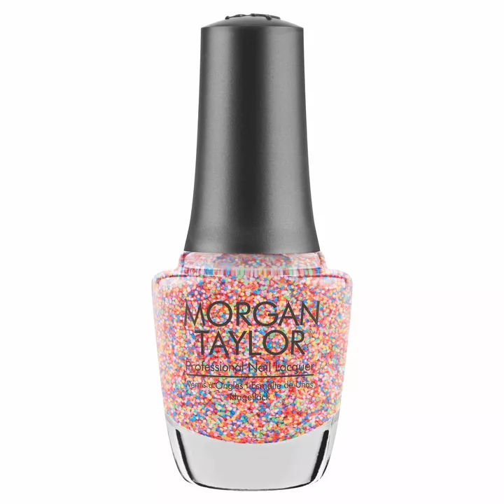 Morgan Taylor Lots Of Dots Nail Lacquer, 0.5 oz. MIXED RAINBOW SPECKLES