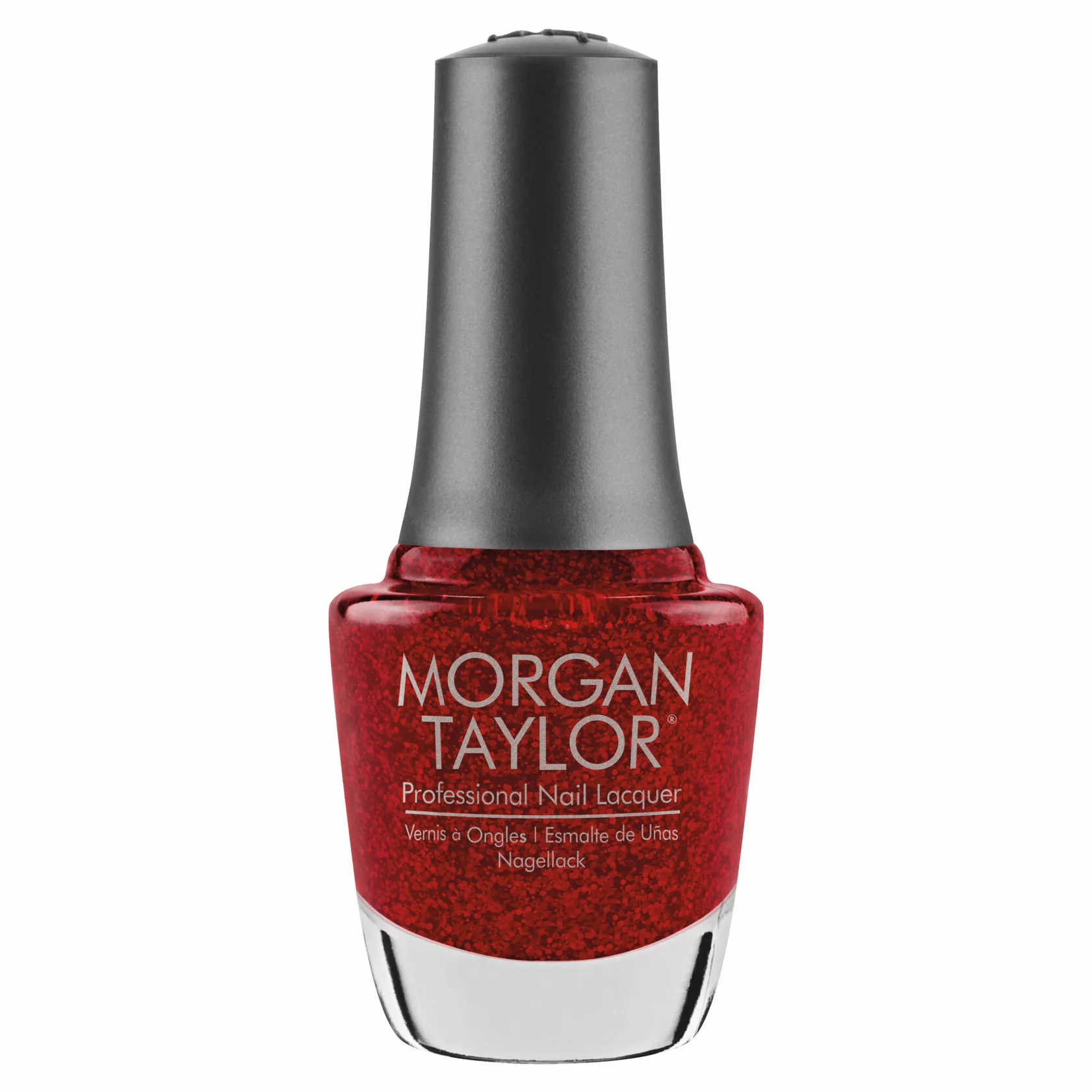 Morgan Taylor Rare As Rubies Nail Lacquer, 0.5 oz. LARGE RED GLITTER