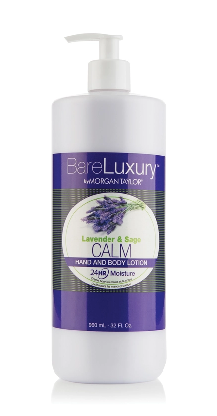 Morgan Taylor BareLuxury Calm Lavender & Sage Pump Lotion, 32 oz.