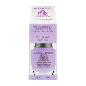 Morgan Taylor REACTmax Optical Brightener Nail Strengthener and Extended Wear Base Coat, 0.5 oz. 