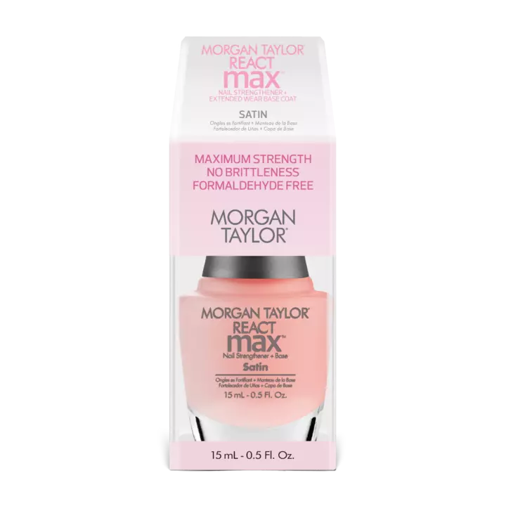 Morgan Taylor REACTmax Satin Nail Strengthener and Extended Wear Base Coat, 0.5 oz. 