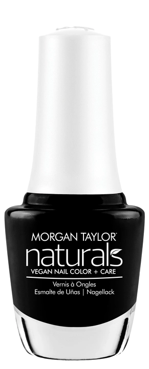 Morgan Taylor Naturals To The Moon And Black Vegan Nail Color, 15mL