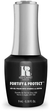 Red Carpet Manicure Fortify & Protect Black Stretch Limo LED Nail Gel Color, 0.3 fl oz.