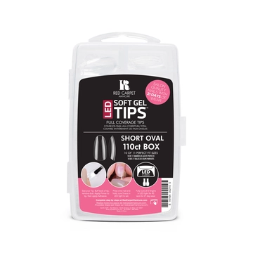 RED CARPET MANICURE LED SOFT GEL TIPS - SHORT OVAL