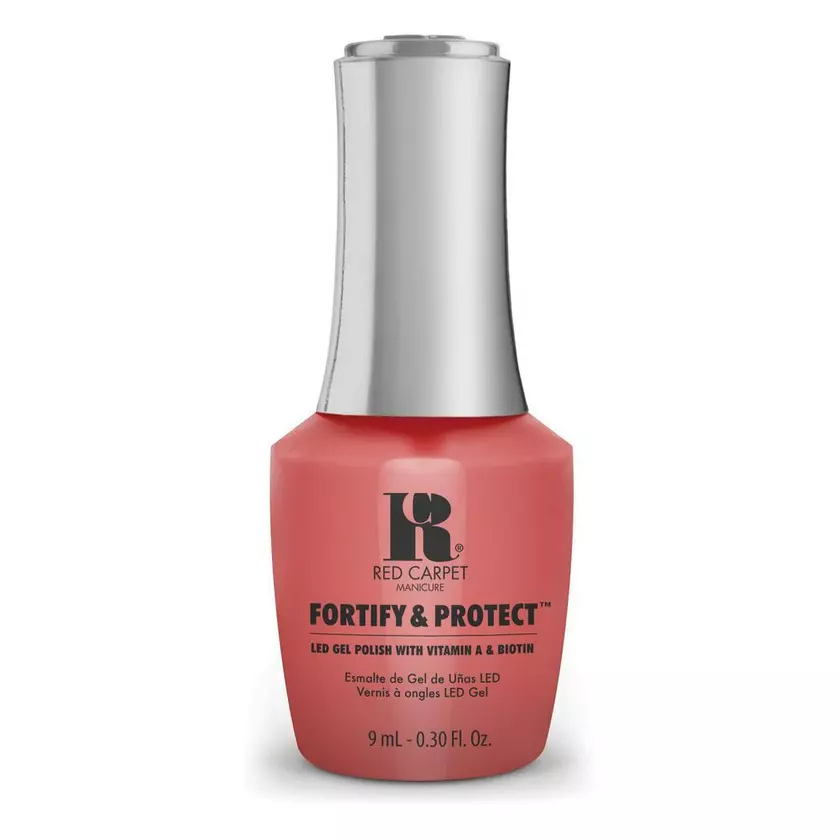 Red Carpet Manicure Fortify & Protect Adoracoralable LED Nail Gel Color, 0.3 fl oz.
