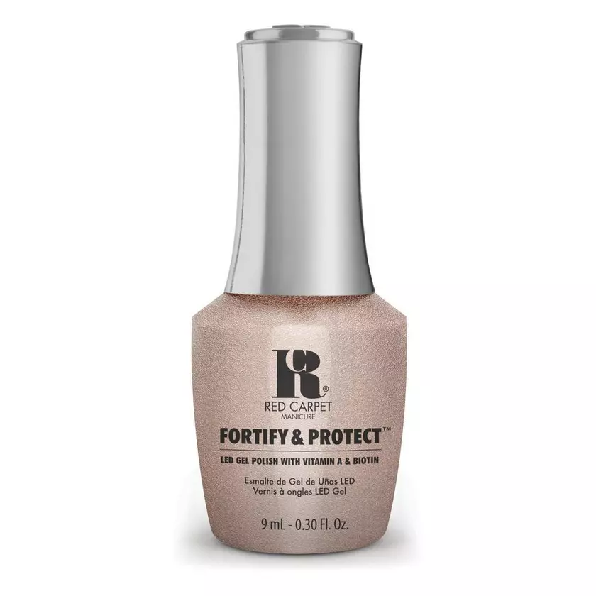 Red Carpet Manicure Fortify & Protect Nude Outlook LED Nail Gel Color, 0.3 fl oz.
