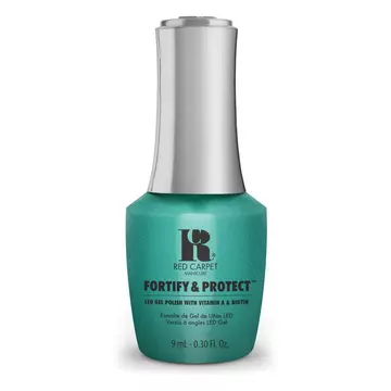 Red Carpet Manicure Fortify & Protect Teal We Meet Again LED Nail Gel Color, 0.3 fl oz.