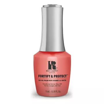 Red Carpet Manicure Fortify & Protect Flashing Lights & Neon Signs LED Nail Gel Color, 0.3 fl oz. 