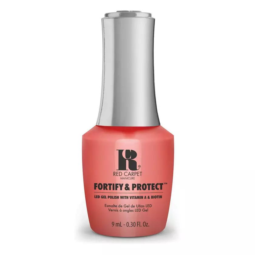 Red Carpet Manicure Fortify & Protect Flashing Lights & Neon Signs LED Nail Gel Color, 0.3 fl oz. 
