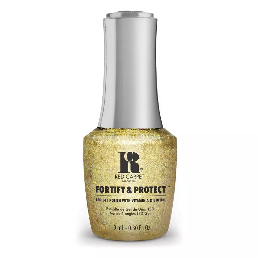 Red Carpet Manicure Fortify & Protect Glittering Like A Star LED Nail Gel Color, 0.3 fl oz. 