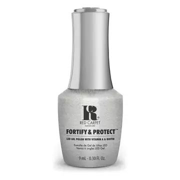Red Carpet Manicure Fortify & Protect Silver Screen Starlet LED Nail Gel Color, 0.3 fl oz. 